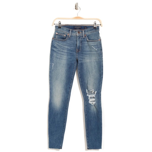 Lucky Brand NWT Ava Destroyed Midrise Skinny with Raw Hems 6/28 - Picture 3 of 12
